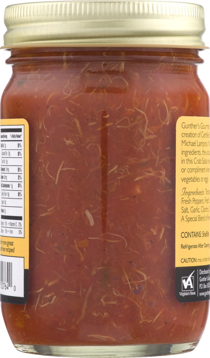 slide 2 of 9, Gunther's Gourmet Chesapeake Bay Style Crab Salsa 12 oz, 12 oz