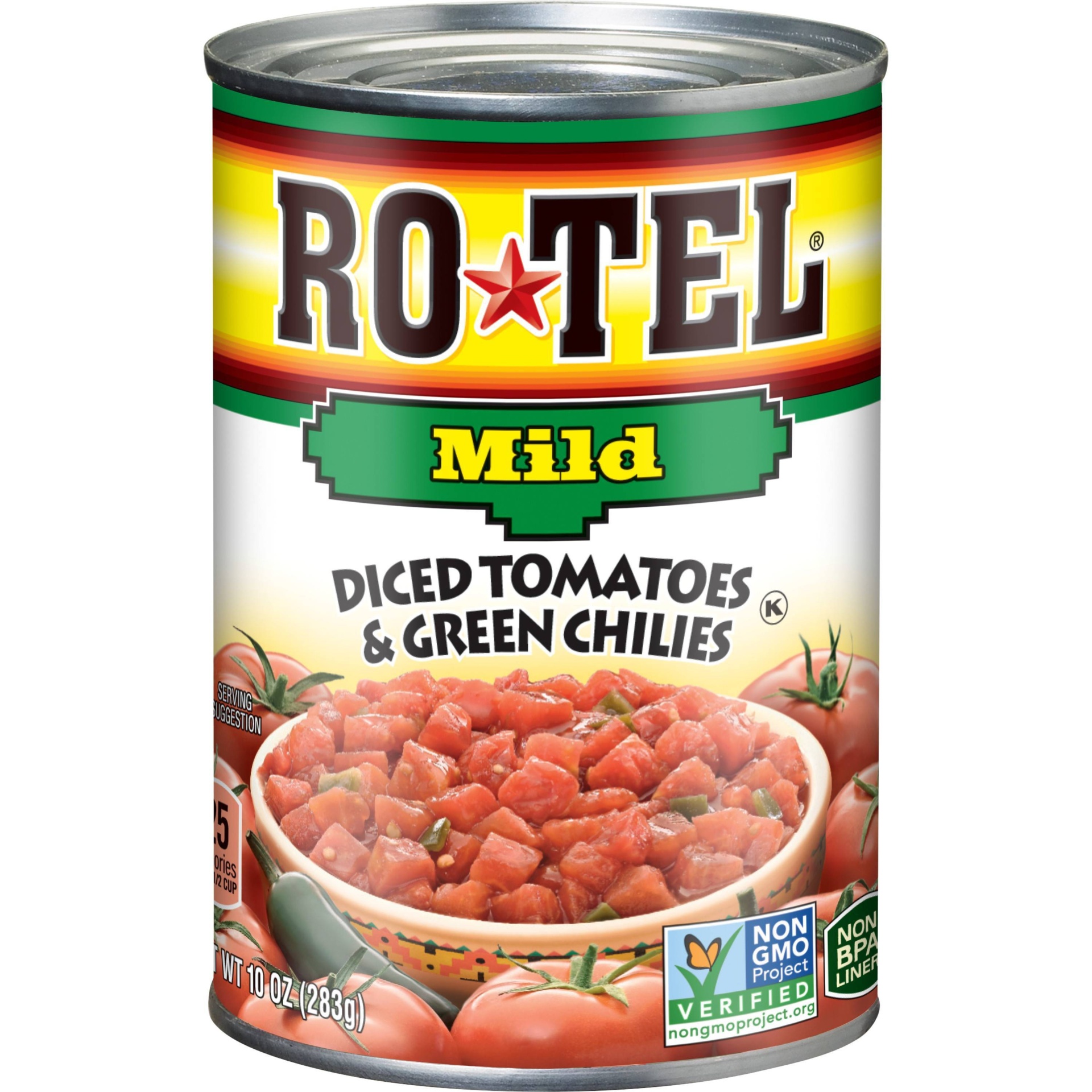slide 1 of 4, Rotel Diced Tomatoes & Green Chilies Mild, 10 oz