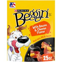 Purina Beggin' Strips With Real Meat Dog Training Treats With Bacon and Cheese Flavors