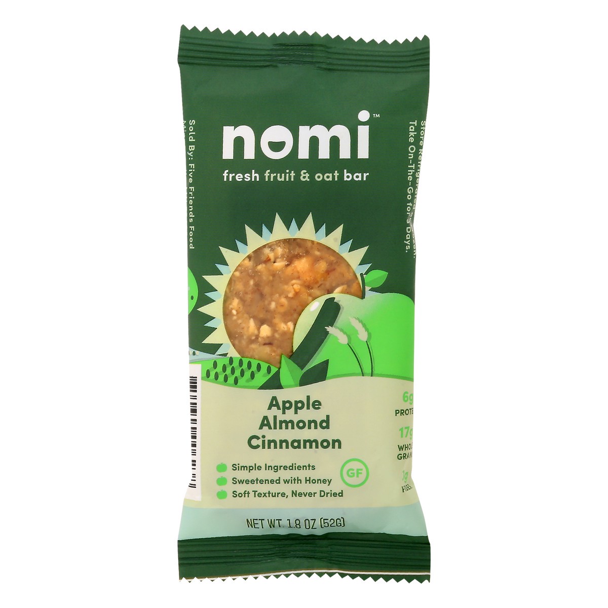 slide 6 of 9, nomi Fruit & Oat Bar 1.8 oz, 1.8 oz