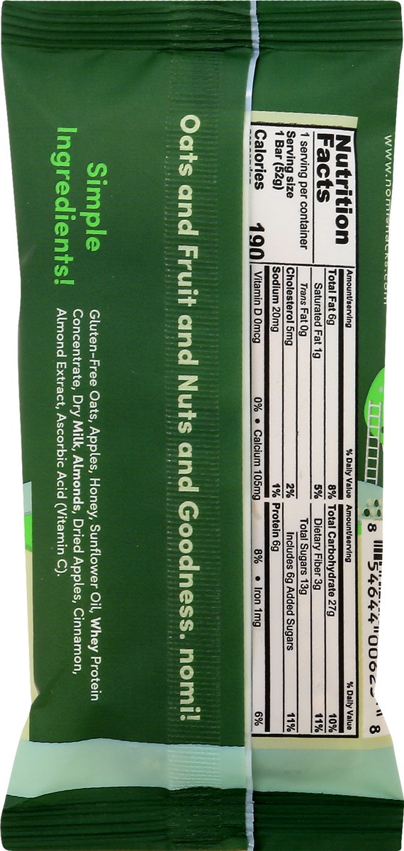 slide 3 of 9, nomi Fruit & Oat Bar 1.8 oz, 1.8 oz