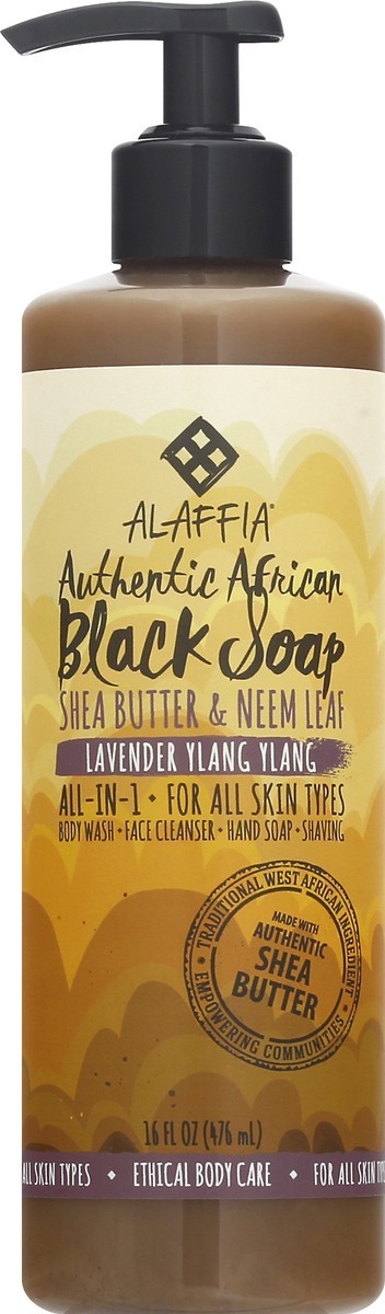 slide 4 of 7, Alaffia Black Soap 16 oz, 16 oz