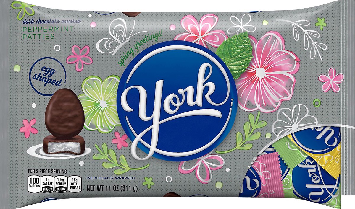 slide 3 of 3, York Egg Shaped Dark Chocolate Peppermint Patties 11 oz, 11 oz