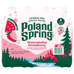 Poland Spring Watermelon Strawberry Sparkling Water - 8 pk