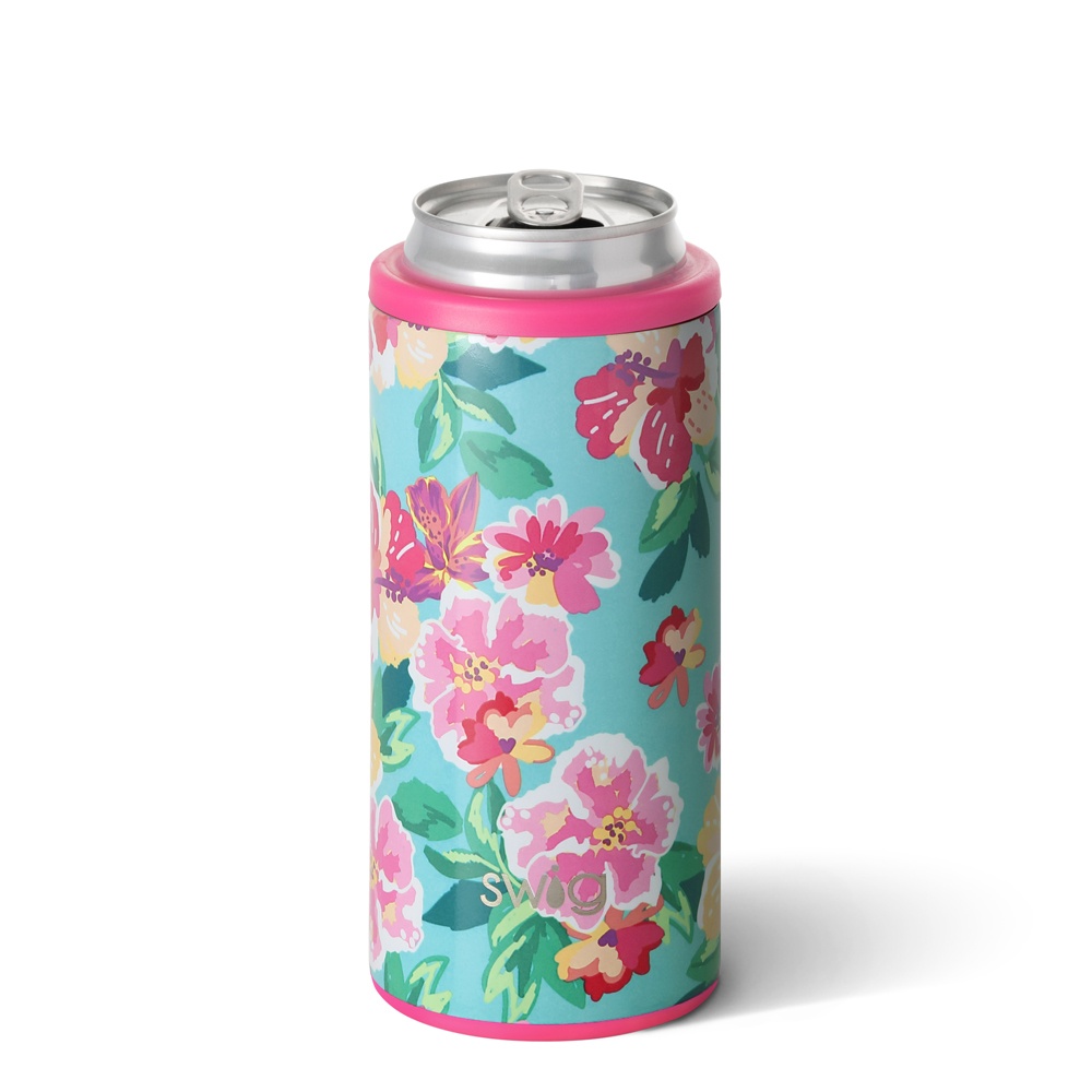 slide 1 of 1, Swig Island Bloom Skinny Can Cooler, 12 oz