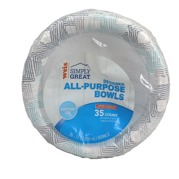 slide 1 of 1, Weis Quality 12 oz Designer Bowls, 35 ct; 12 oz