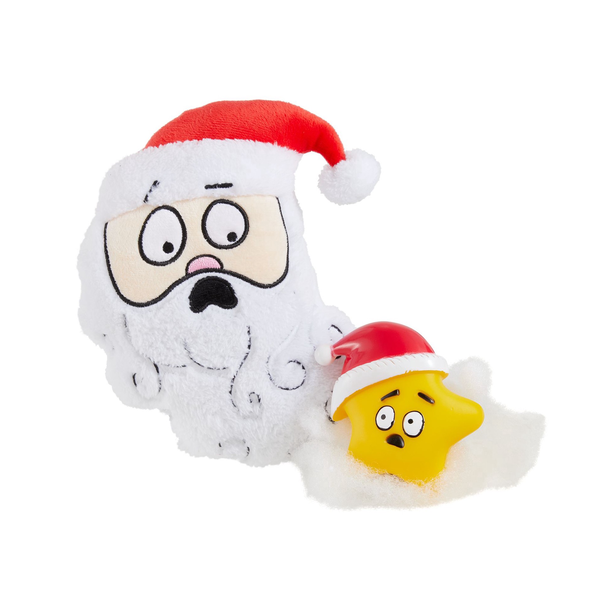 slide 1 of 1, OMG! SURPRISE Holiday Santa with Star 2 Toys In 1 Dog Toy - Plush, Squeaker, 1 ct