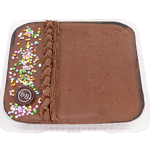 slide 1 of 1, L&B Chocolate Picnic Cake With Chocolate Frosting, 1 ct