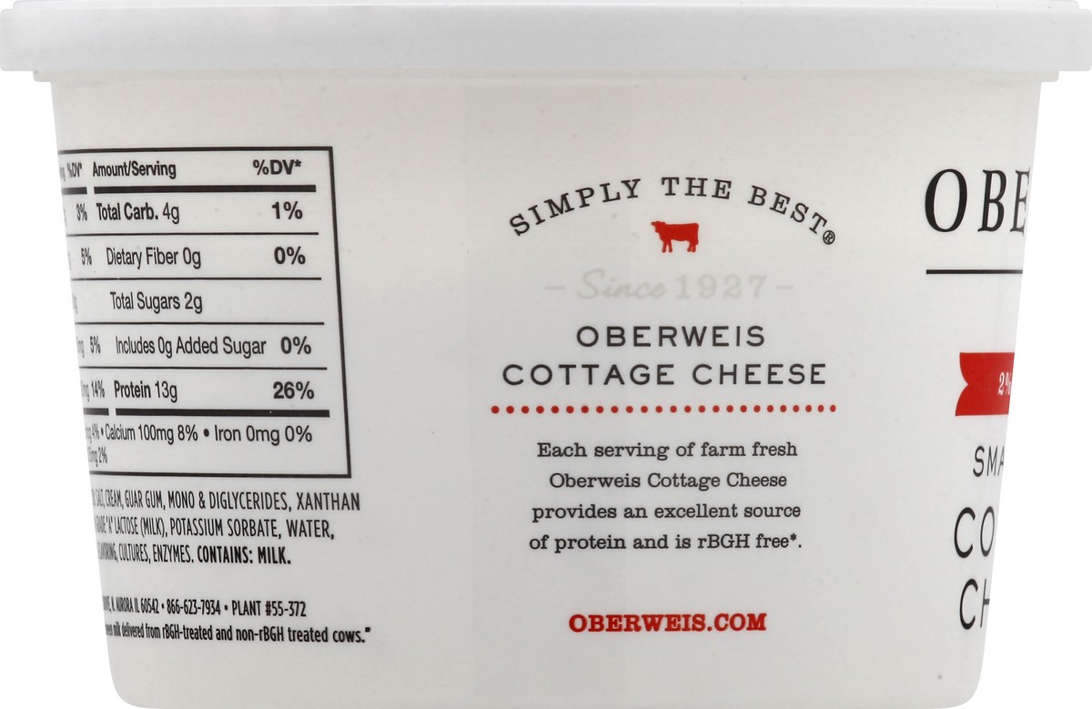 slide 4 of 13, Oberweis Small Curd 2% Milkfat Cottage Cheese 16 oz, 16 oz