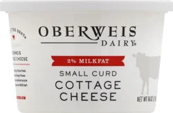 Oberweis Small Curd 2% Milkfat Cottage Cheese 16 oz