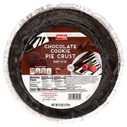 Weis Quality Chocolate Chocolate Cookie Pie Crust - 6 oz