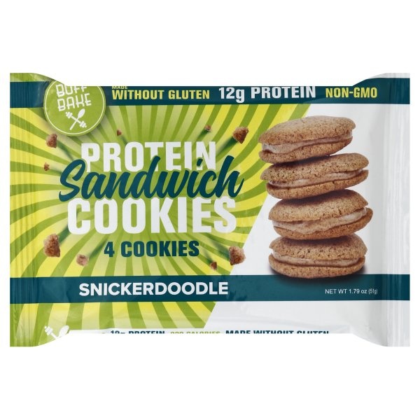 slide 1 of 1, Buff Bake Protein Sandwich Cookies, Snickerdoodle, 1.79 oz