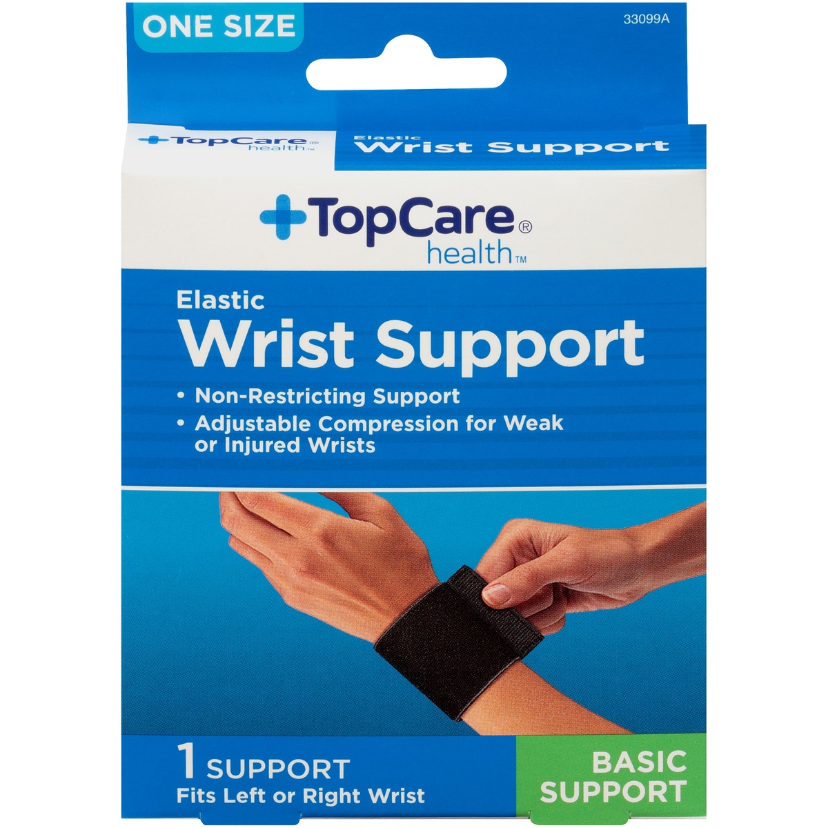 slide 1 of 1, TopCare Wrist Support Elastic One Size, One Size