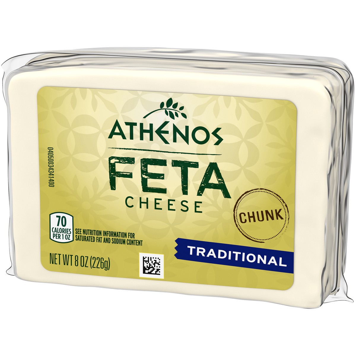 slide 9 of 9, Athenos Traditional Feta Cheese Chunk, 8 oz. Wrapped, 8 oz