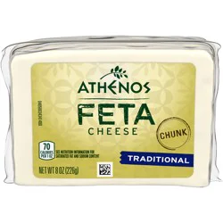 Athenos Traditional Feta Cheese Chunk, 8 oz. Wrapped