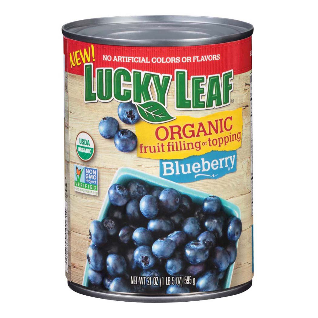 slide 1 of 2, Lucky Leaf Organic Blueberry Pie Filling, 21 oz