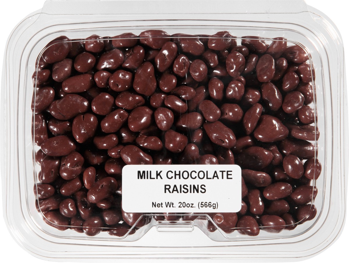 slide 9 of 9, JLM Manufacturing Milk Chocolate Raisins 20 oz, 20 oz