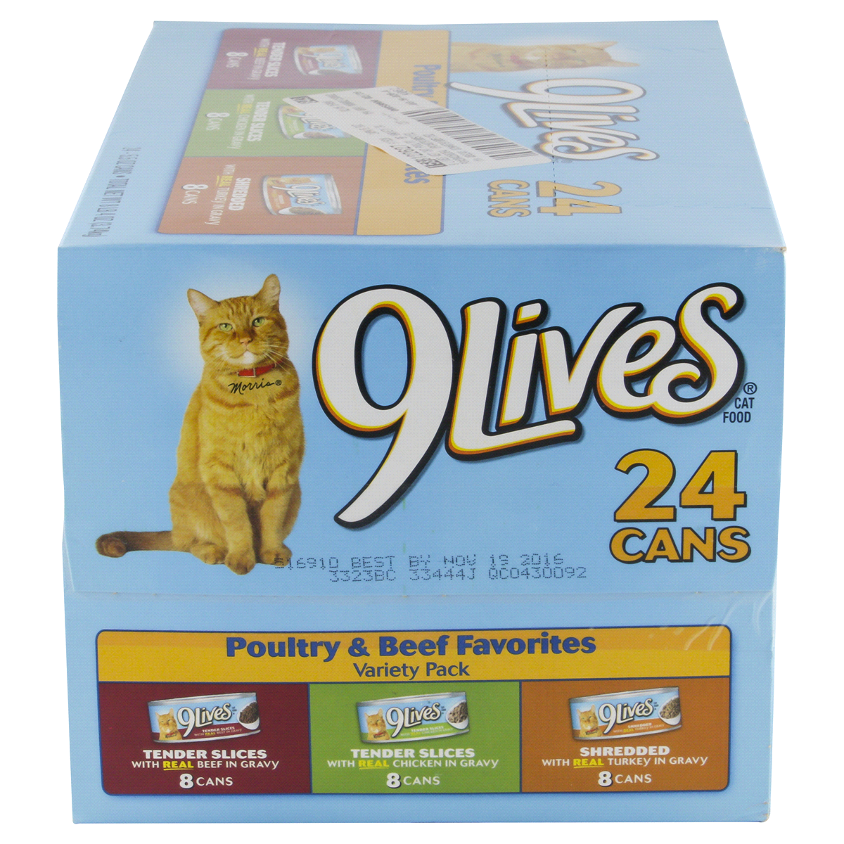 slide 12 of 12, 9Lives Cat Food, Poultry & Beef Variety, 24 ct; 5.5 oz