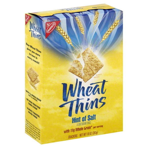 slide 1 of 1, Wheat Thins Crackers Hint Of Salt, 10 oz