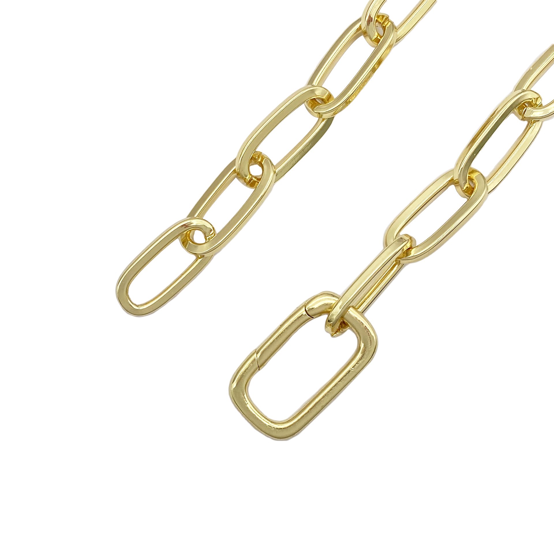 slide 5 of 6, 14k Gold Plated Paperclip Bracelet By Bead Landing, 7.1 in
