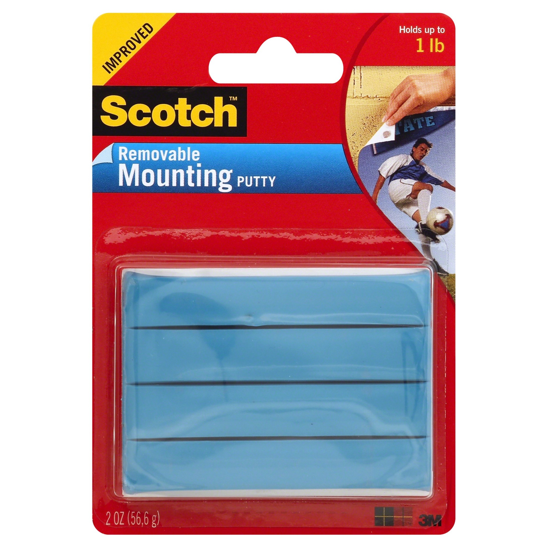 slide 1 of 1, Scotch Mounting Putty, Removable, Blue, 2 oz