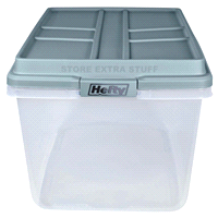 slide 4 of 5, Hefty HI RISE Storage Bin, 72 qt