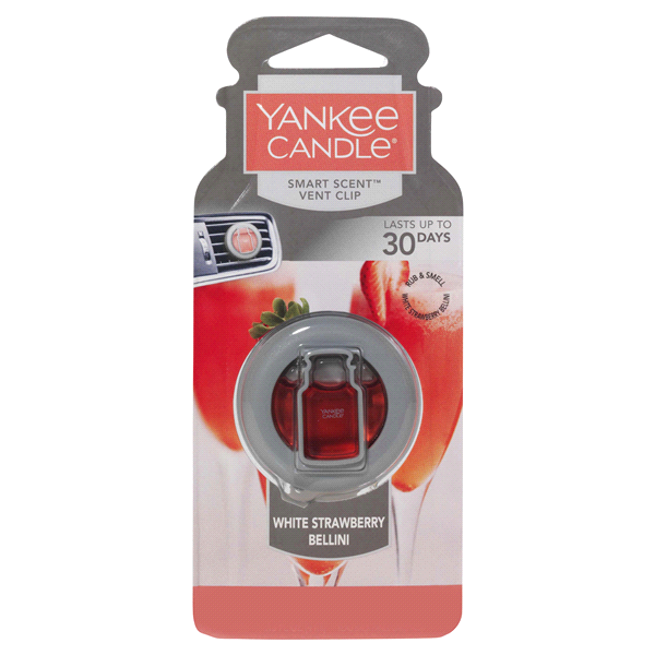 slide 1 of 1, Yankee Candle Vent Clip White Strawberry Bellini, 1 ct