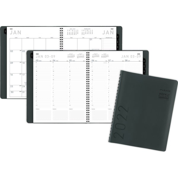 slide 6 of 10, At-A-Glance Contemporary Lite Weekly/Monthly Planner, 8-1/4'' X 11'', Black, January To December 2022, 7095Xl05, 1 ct