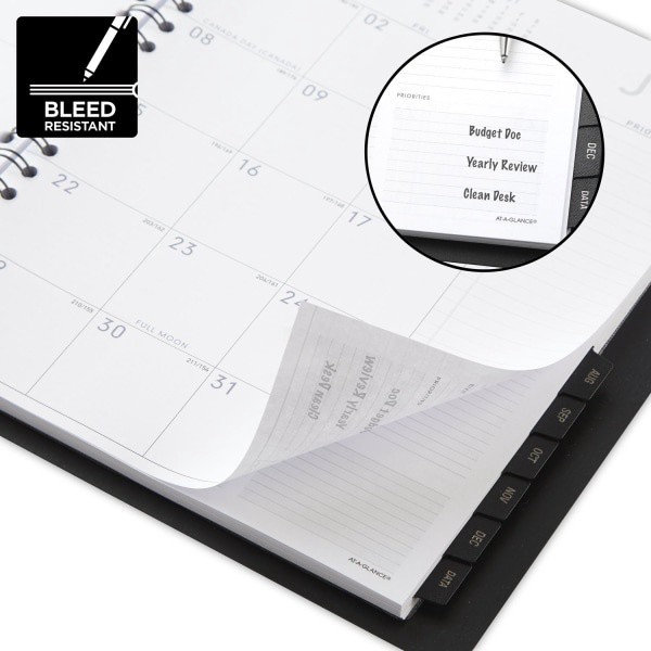 slide 10 of 10, At-A-Glance Contemporary Lite Weekly/Monthly Planner, 8-1/4'' X 11'', Black, January To December 2022, 7095Xl05, 1 ct