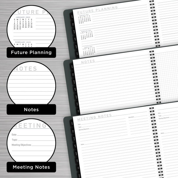 slide 9 of 10, At-A-Glance Contemporary Lite Weekly/Monthly Planner, 8-1/4'' X 11'', Black, January To December 2022, 7095Xl05, 1 ct