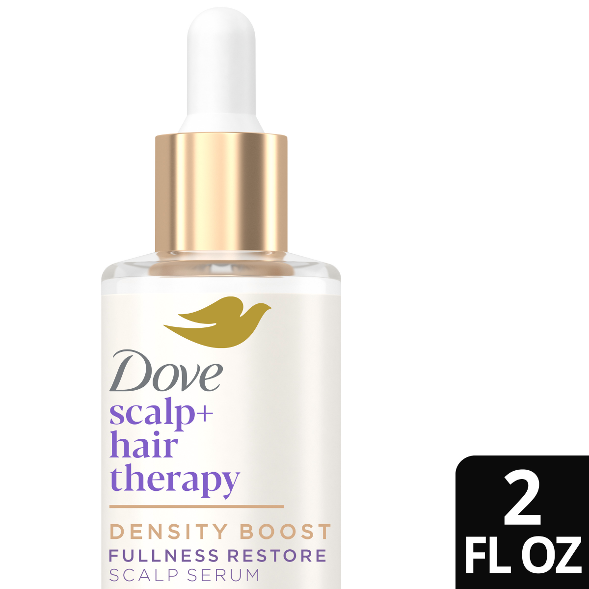 slide 1 of 25, Dove Scalp + Hair Therapy Density Boost Fullness Restore Scalp Serum, 2 fl oz