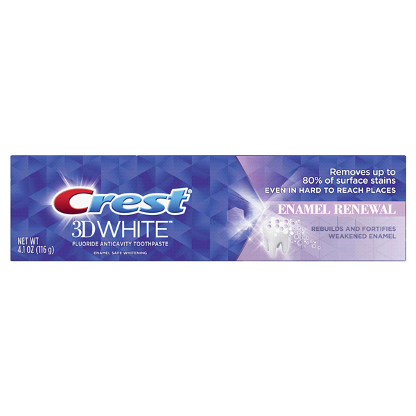 slide 1 of 1, Crest 3D White Enamel Renewal Toothpaste, 4.1 oz