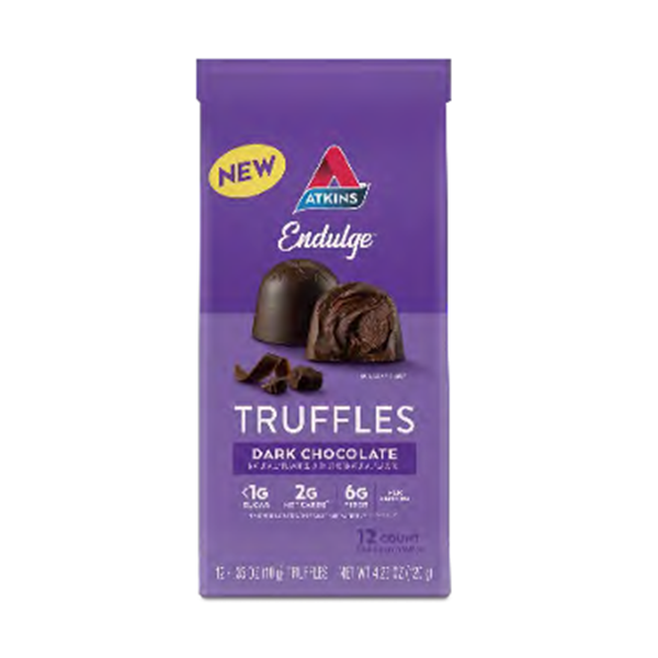 slide 1 of 4, Atkins Endulge Dark Chocolate Truffles, 12Ct, 4.23 oz