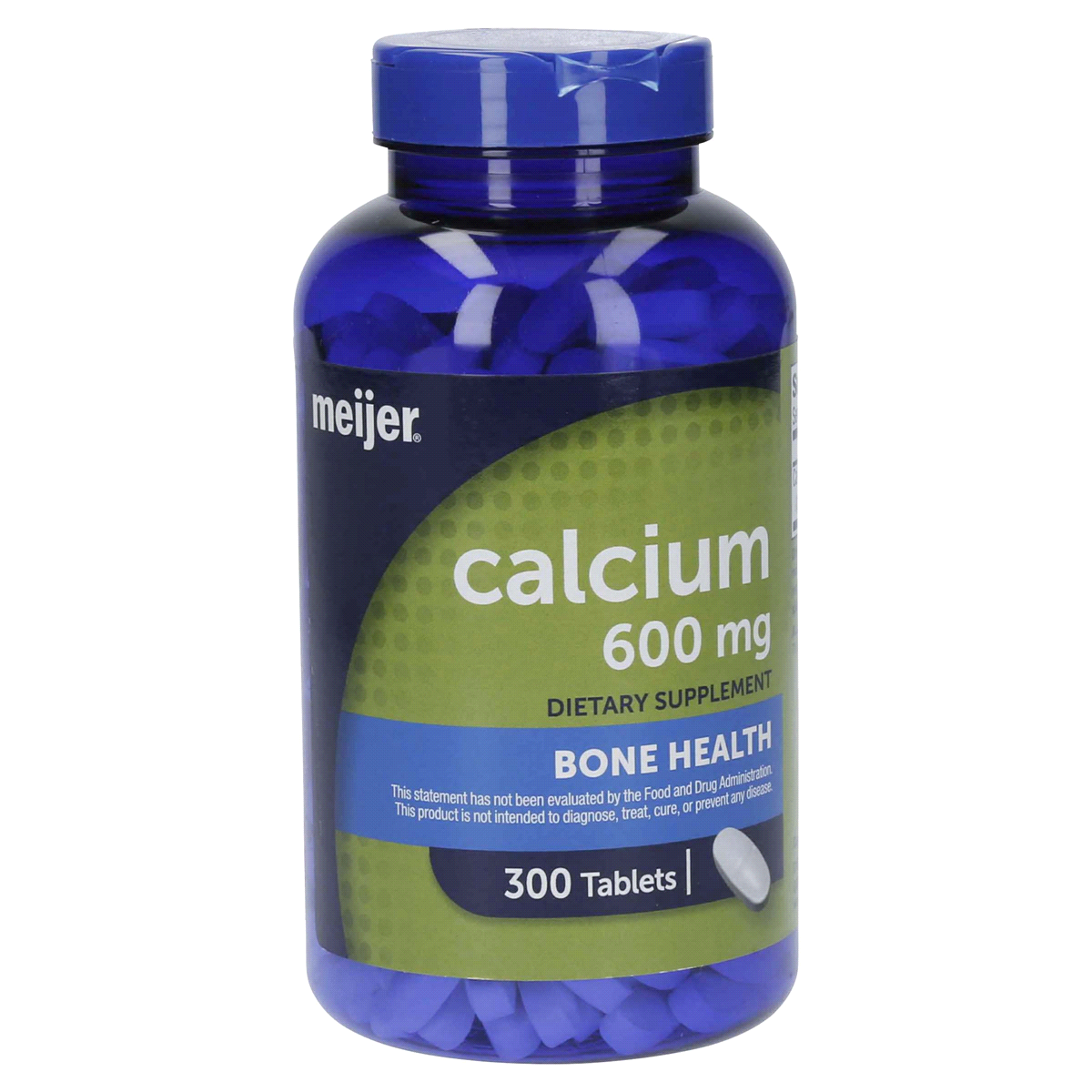 slide 1 of 1, Meijer Natural Calcium 600mg Tablets, 300 ct