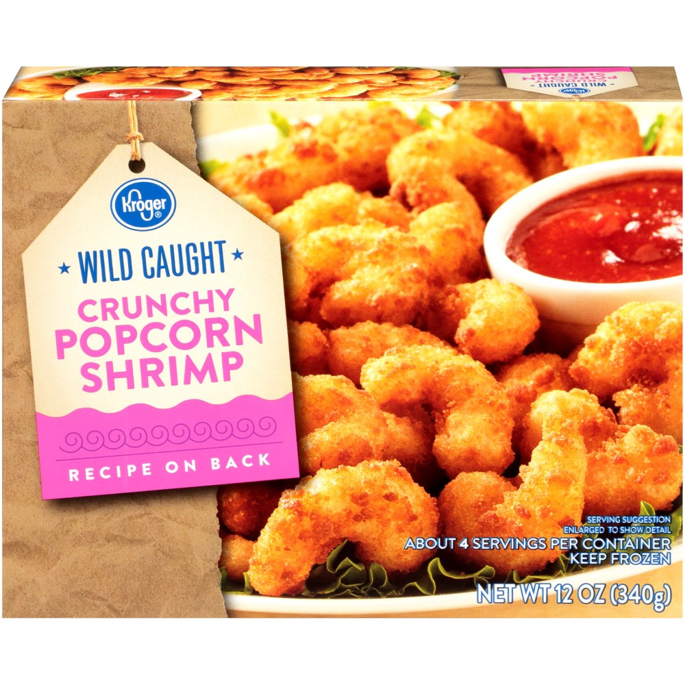 slide 1 of 3, Kroger Wild Caught Crunchy Popcorn Shrimp, 12 oz