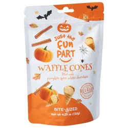Just the Fun Part Bite-Sized Pumpkin Spice White Chocolate Waffle Cones Bite-Sized 4.23 oz