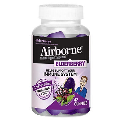 slide 1 of 1, Airborne Immune Support Elderberry Gummies, 42 ct