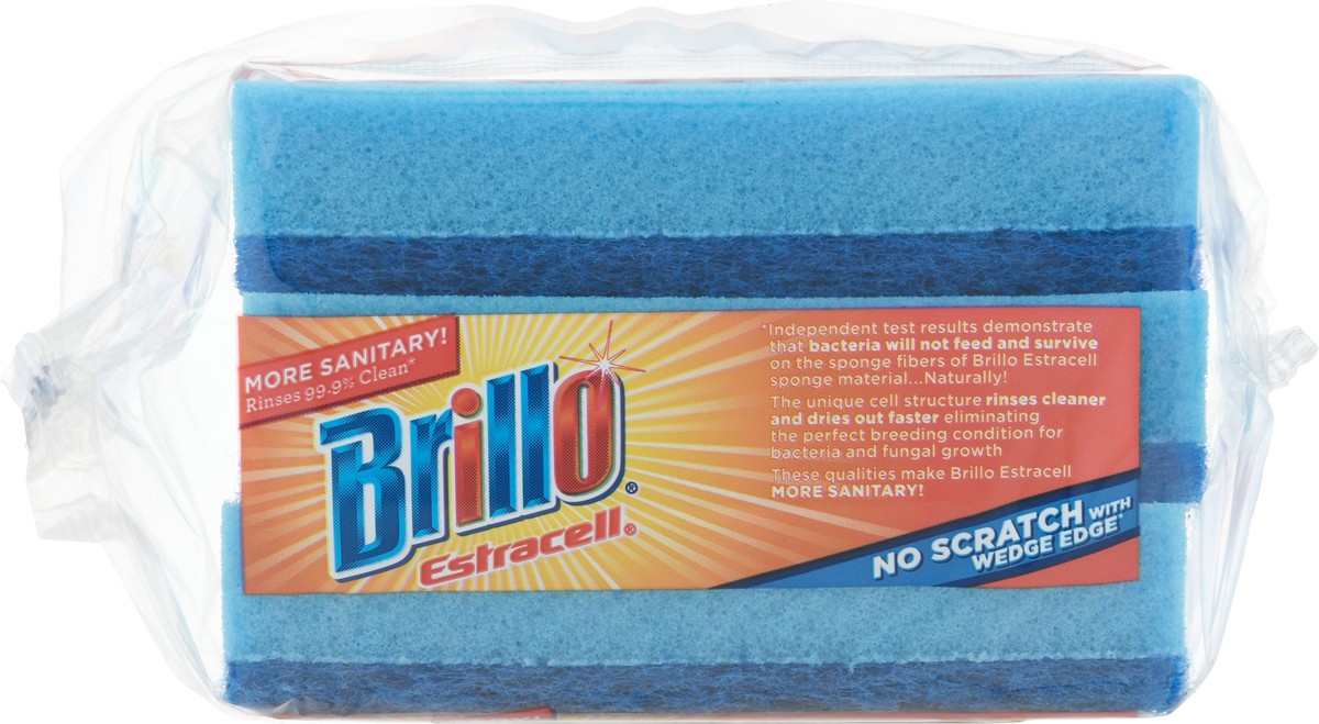 slide 8 of 9, Brillo Estracell Wedge Sponge 3 Ct, 1 ct