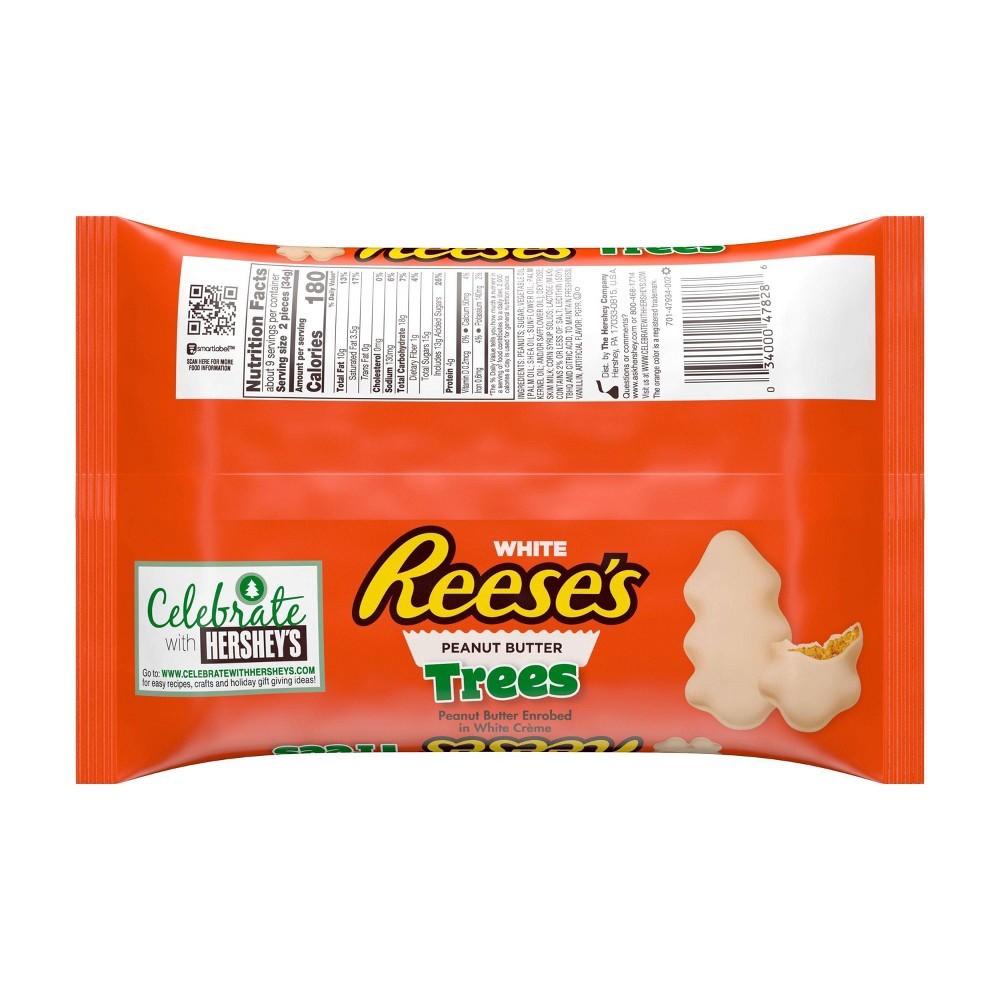 slide 2 of 2, Reese's Holiday Snack Size White Peanut Butter Trees, 10.8 oz