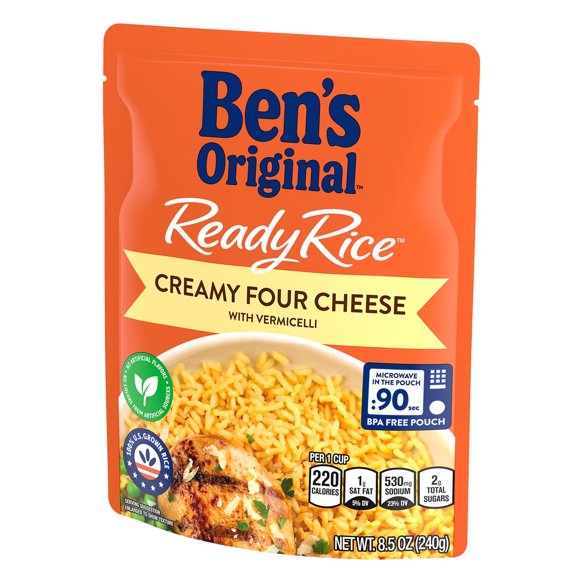 slide 4 of 4, Ben's Original Rice, Creamy Four Cheese, 8.5 oz