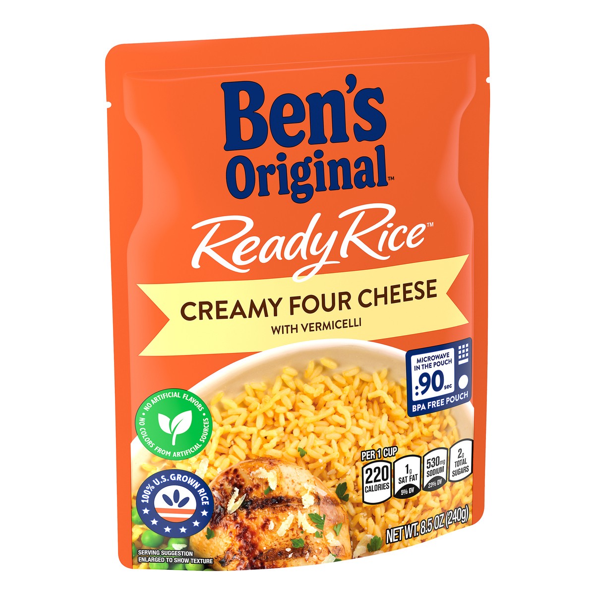 slide 3 of 4, Ben's Original Rice, Creamy Four Cheese, 8.5 oz