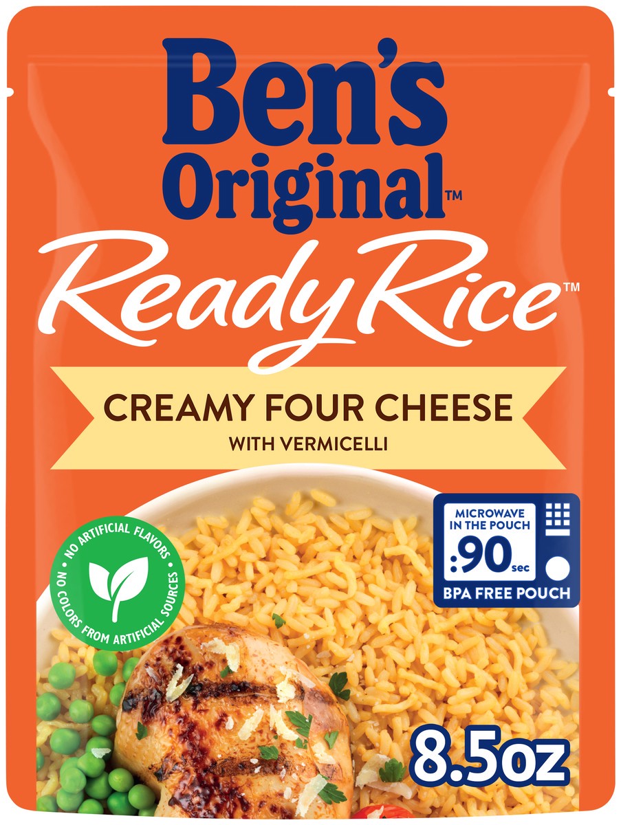 slide 1 of 4, Ben's Original Rice, Creamy Four Cheese, 8.5 oz