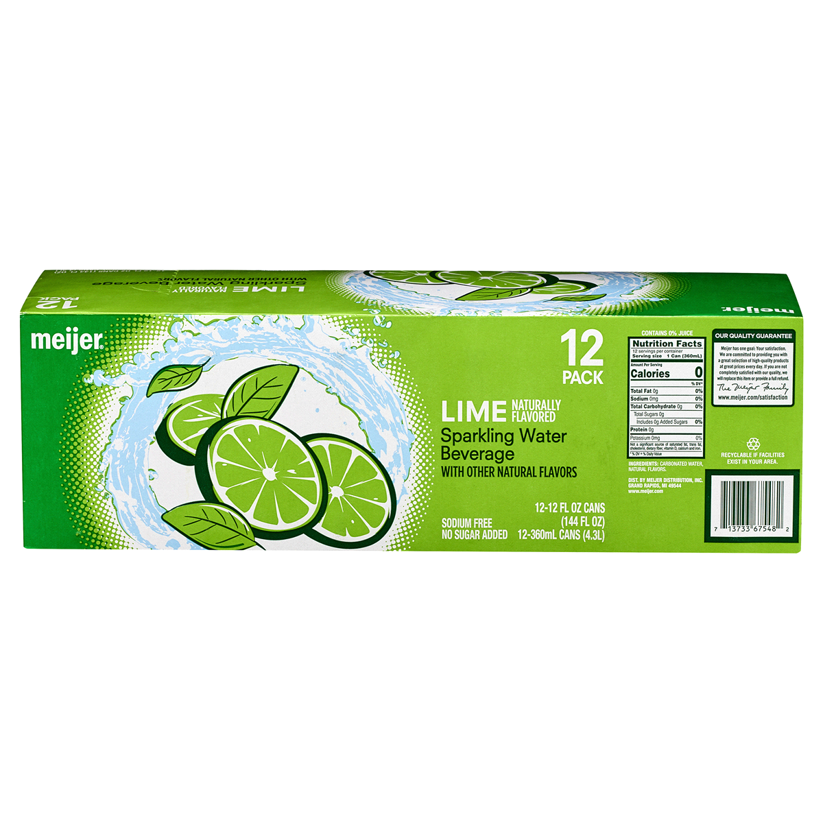 slide 2 of 2, Meijer Sparkling Water Cans, 12 ct; 12 fl oz