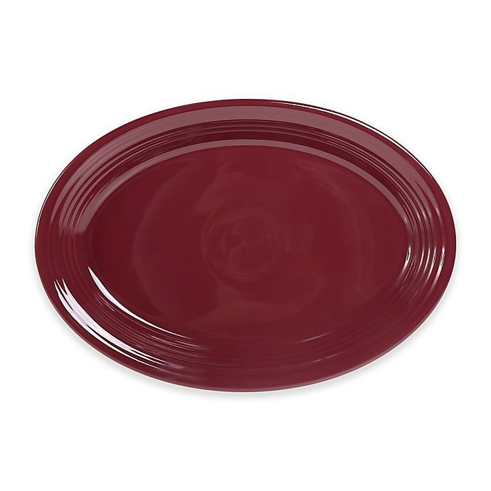 slide 1 of 1, Fiesta Oval Platter - Claret, 13.6 in