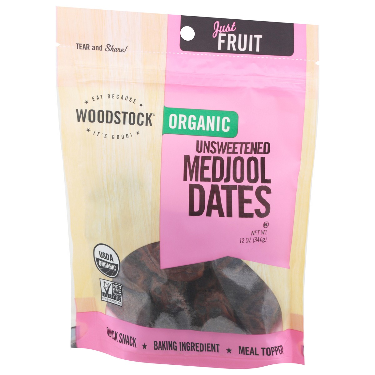 slide 8 of 11, Woodstock Unsweetened Majdool Dates - 12 oz, 12 oz