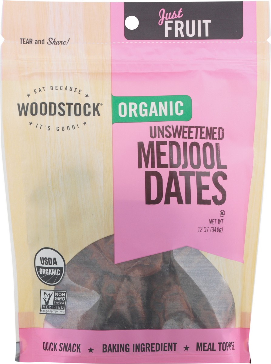 slide 7 of 11, Woodstock Unsweetened Majdool Dates - 12 oz, 12 oz