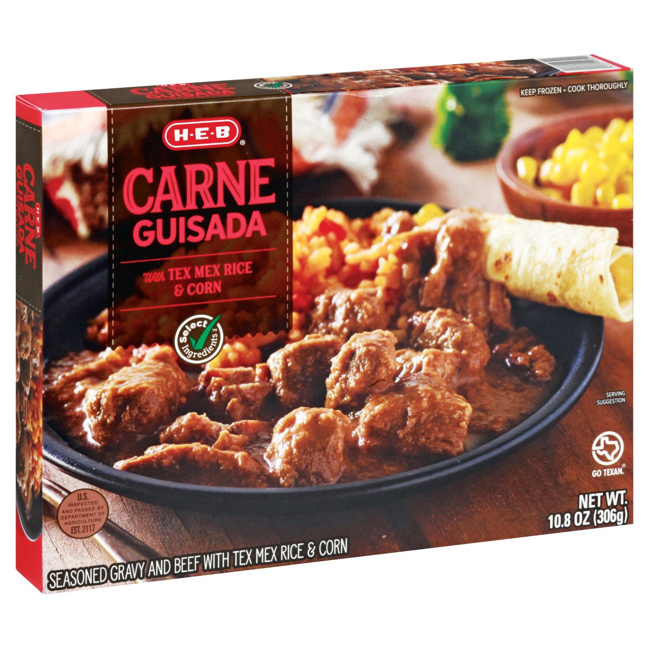 slide 1 of 1, H-E-B Classic Selections Carne Guisada, 10.8 oz