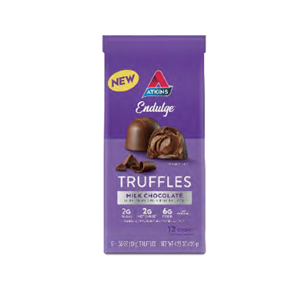 slide 1 of 1, Atkins Endulge Milk Chocolate Truffles, 12Ct, 4.23 oz