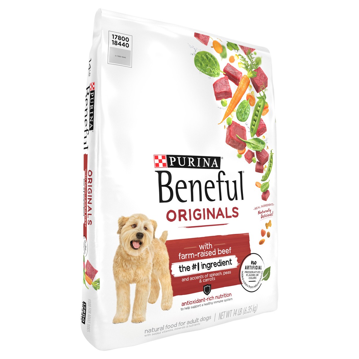 slide 5 of 7, Beneful Purina Beneful Originals With Farm-Raised Beef, With Real Meat Dog Food, 14 lb