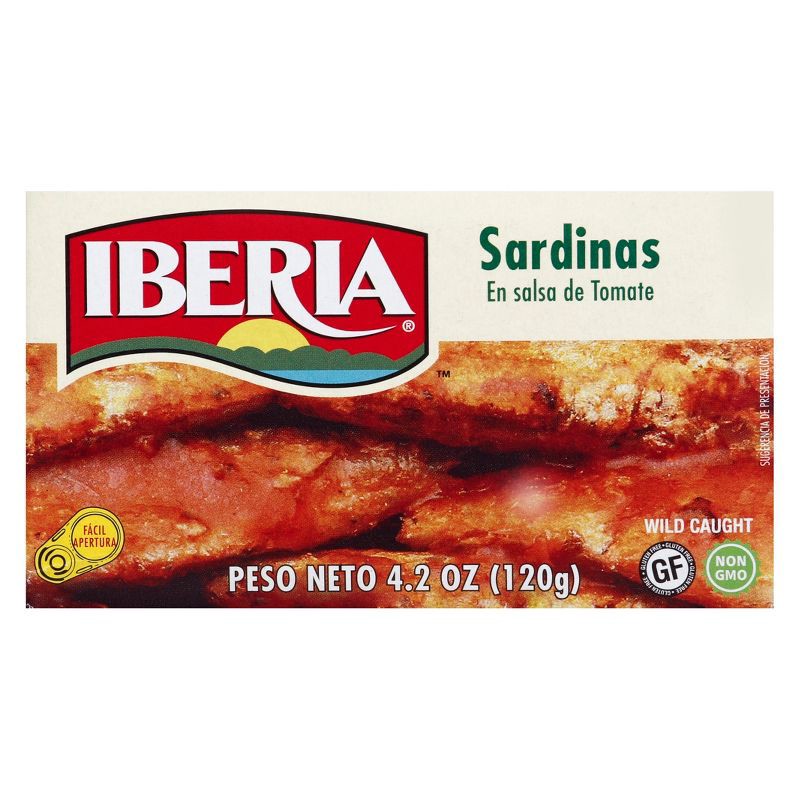 slide 1 of 5, Iberia Sardines in Tomato Sauce - 4.2oz, 4.2 oz